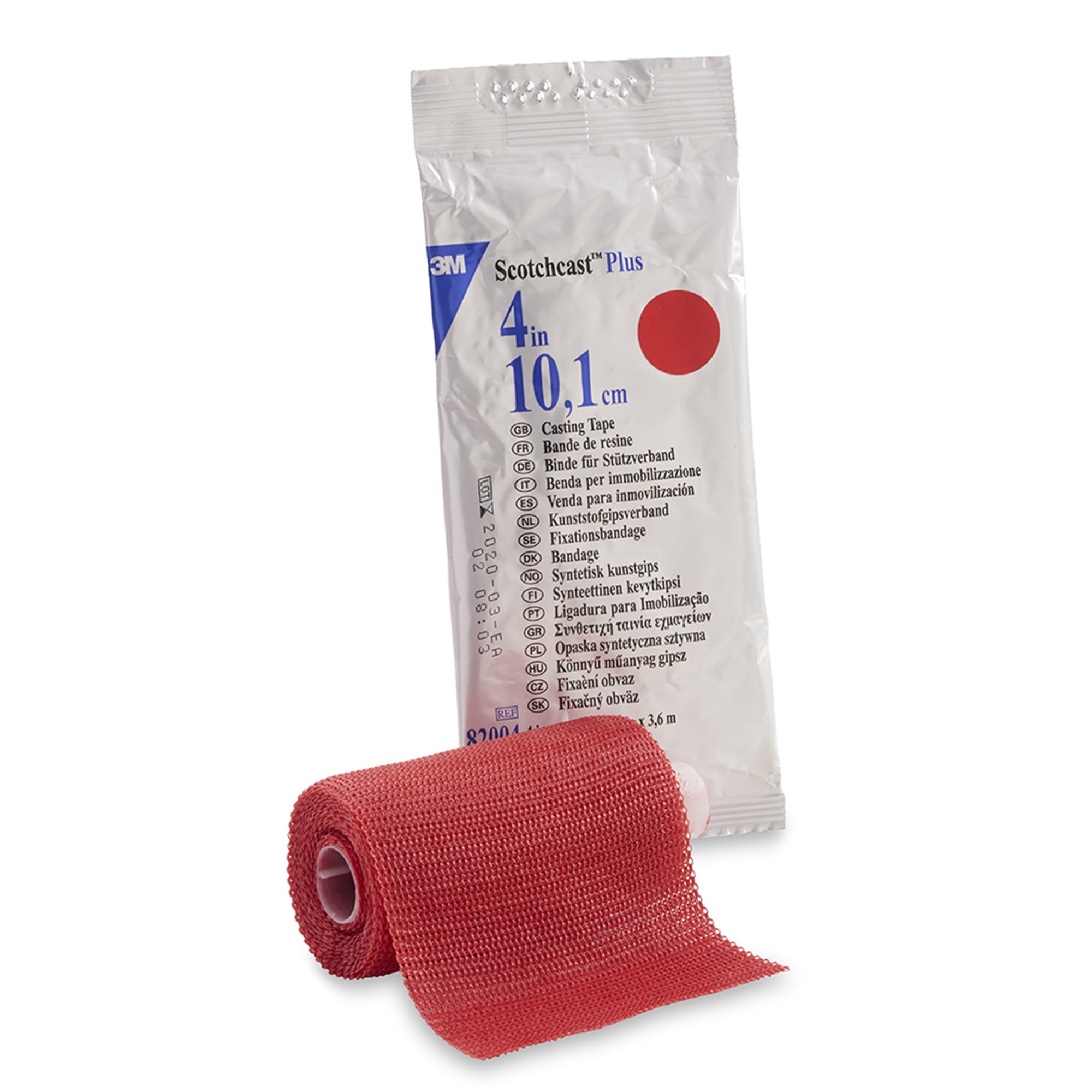 3M Scotchcast Plus Red Cast Tape, 4 Inch x 4 Yard MK 175351