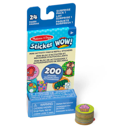 Melissa & Doug Sticker WOW! Mini Activity Pad & Refill Stickers-Surprise Pack 1