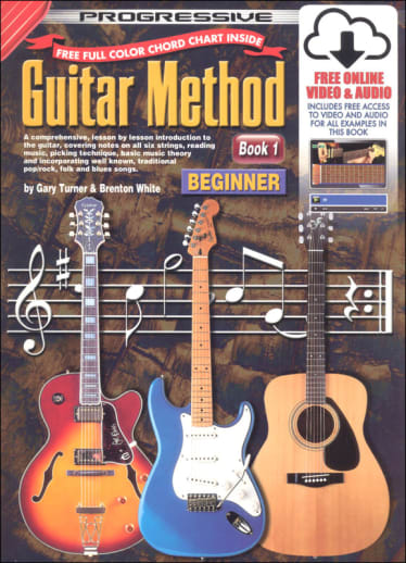 Progressive Guitar Method Book 1: Beginner with Online Video & Audio