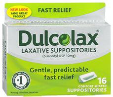 Dulcolax Bisacodyl Laxative Suppositories MK 650326