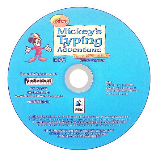 Mickey's Typing Adventure Gold (Mac Version) in paper sleeve