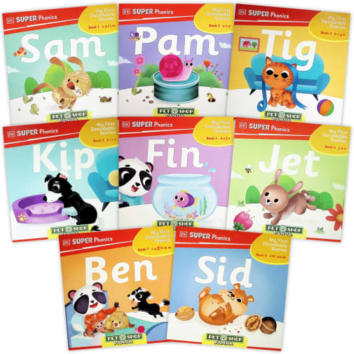 My First Decodable Stories: Pet Shop Panda Set of 8 books (DK Super Phonics)