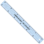 BAZIC Claro 12 (30cm) Transparent Plastic Ruler Bazic Products