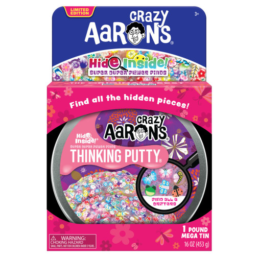 Crazy Aaron's Super Duper Flower Finds Hide Inside 6.5" Tin (Mega Tin)