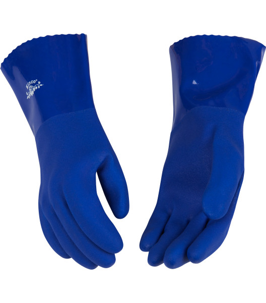 Women's 12" Sandy Finish PVC with Gauntlet, Blue, large