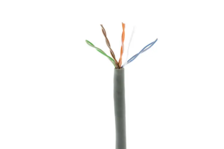 Cat5e Bulk Ethernet Cable, Unshielded, Solid, CMP, Pull Box, 1000 ft, 350 Mhz, Gray