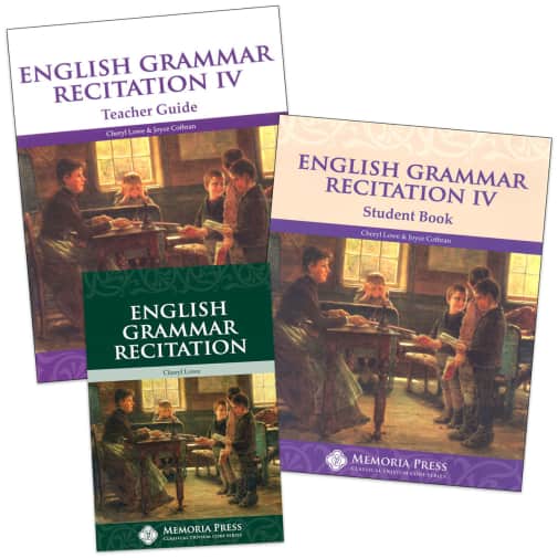 Memoria Press English Grammar Recitation Book IV Set