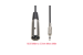 Audio Cable XLR3 Male to 3.5mm Mono Male, Black, 25Ft