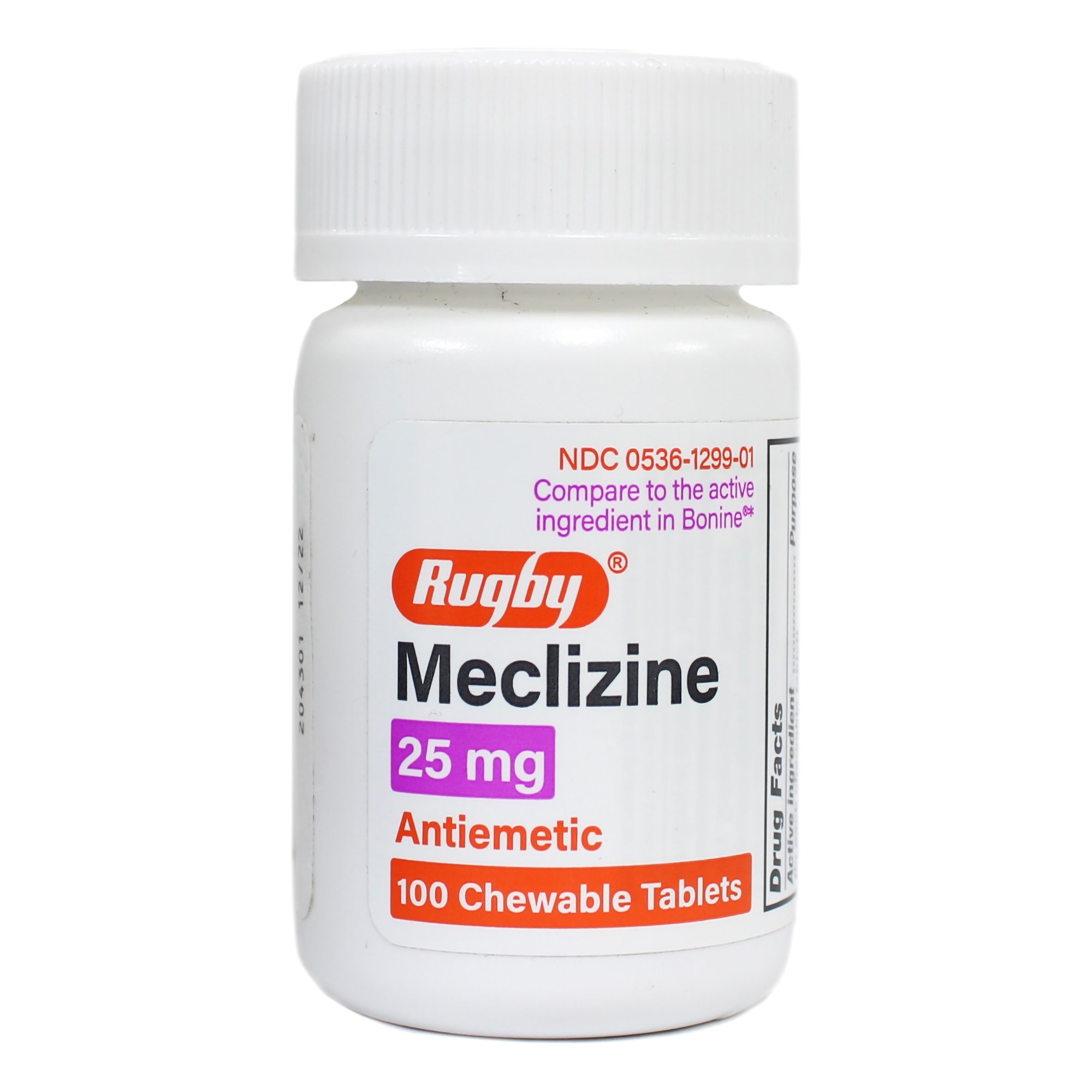 Rugby Meclizine Chewable Tablets MK 1187824