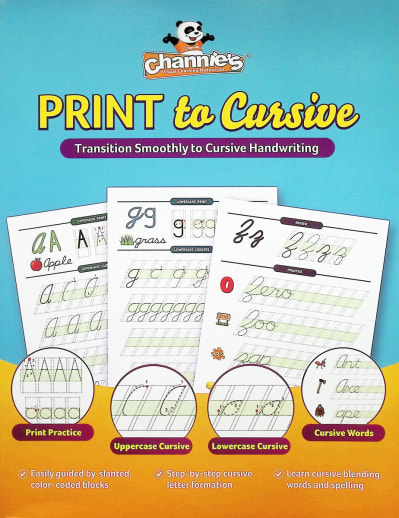 Print to Cursive - Transition Smoothly to Cursive Handwriting Workbook