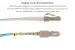 3M LC-SC OM4 40G 50/125 Multimode Duplex UPC Fiber Patch Cable, Aqua