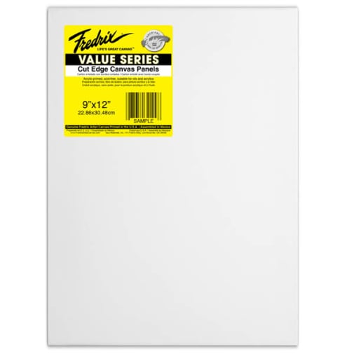 Value Series White Cut Edge Canvas Panel 9" x 12"