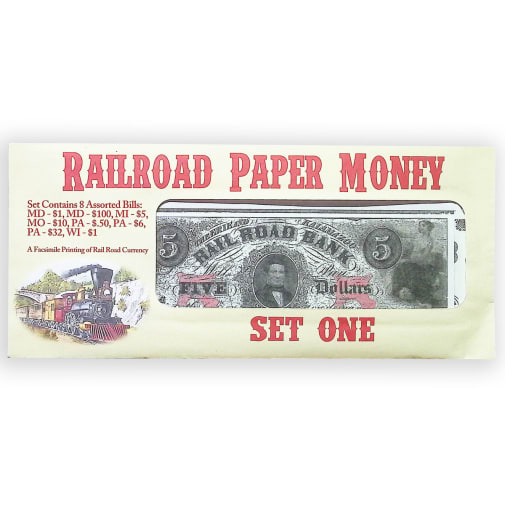 Railroad Paper Money Set 1 (Historical Paper Money)