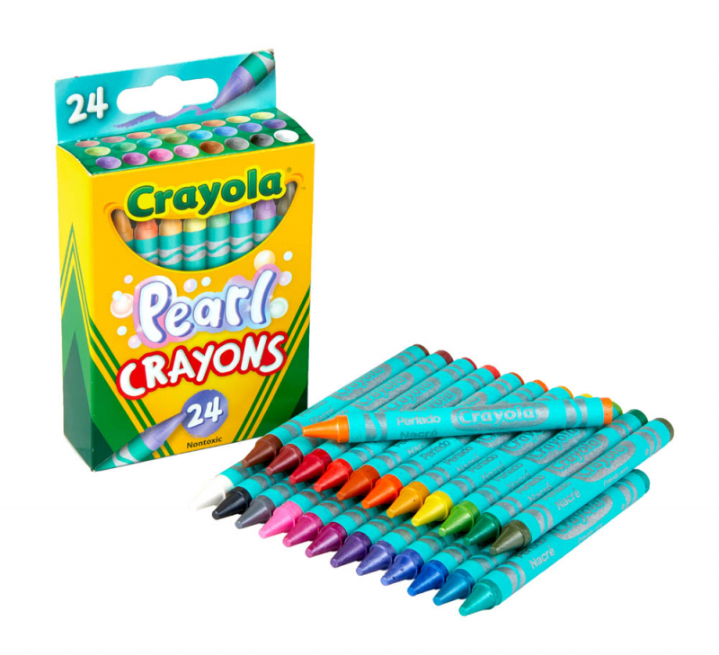 Vintage Crayola Crayons 24p in Original Box + Plastic Case Binney & Smith