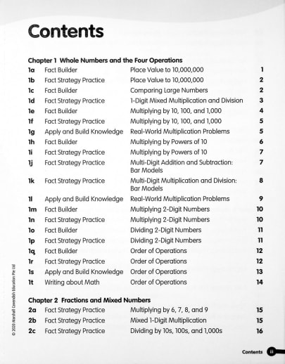 Math in Focus Singapore Math Fact Fluency Grade 5