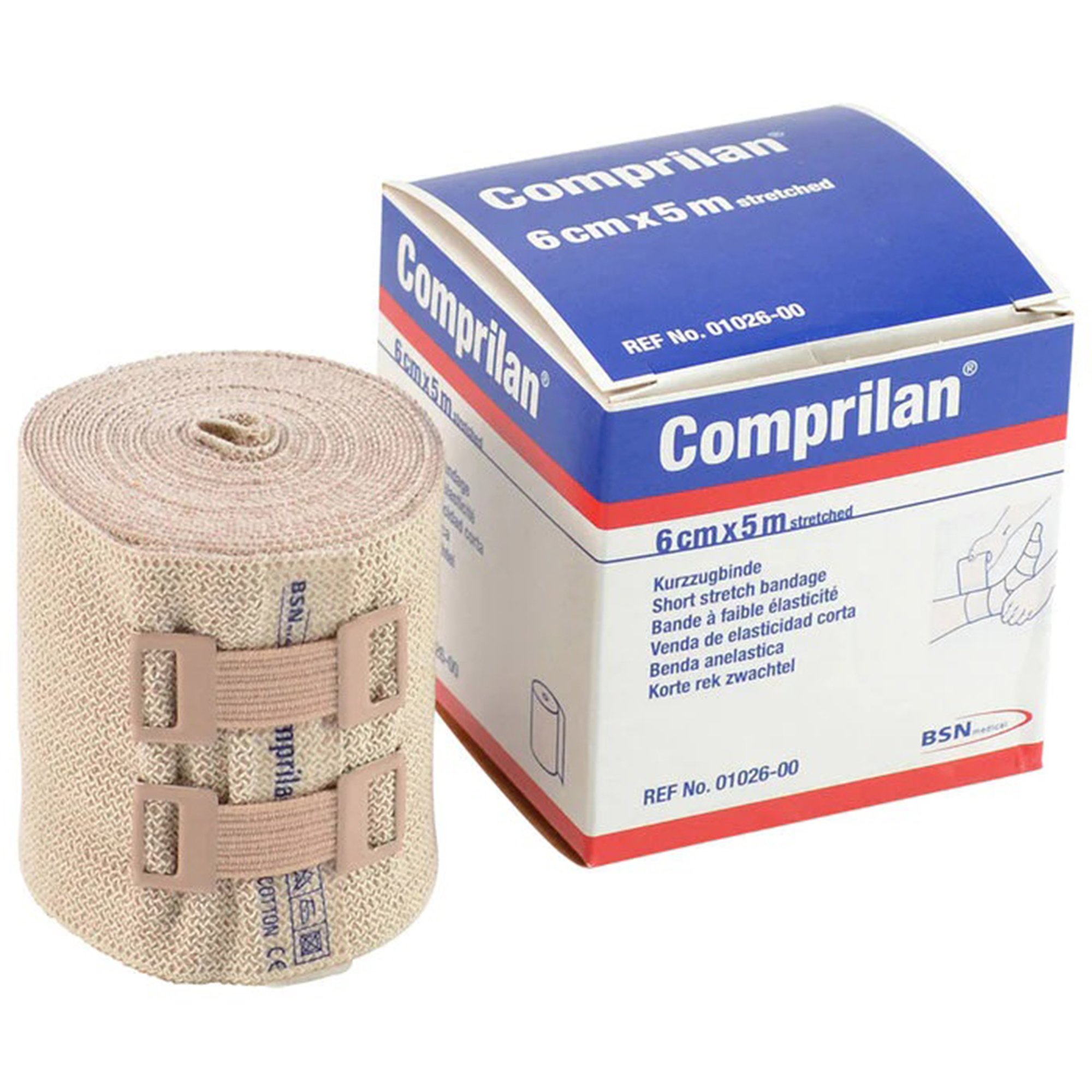 Comprilan Clip Detached Closure Compression Bandage, 6 Centimeter x 5 Meter MK 683377