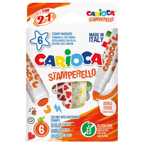 Carioca Stamperello Felt Tip Pen Set (6 Pack)