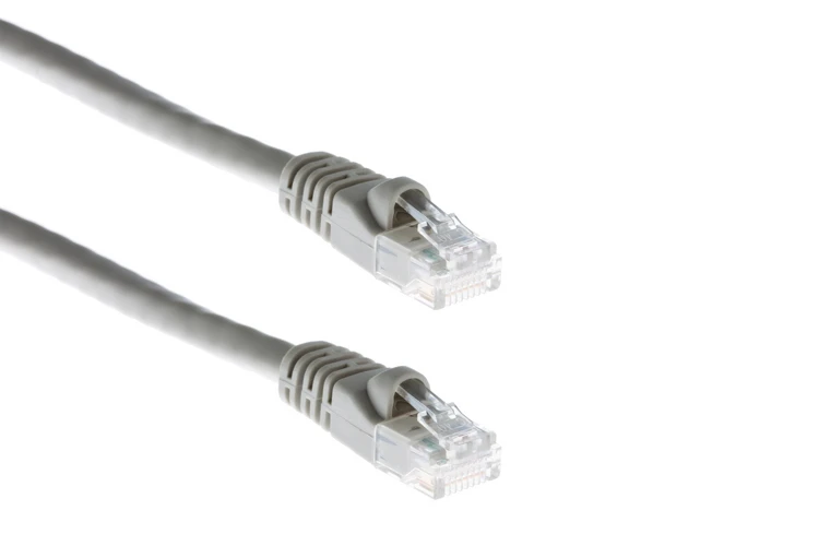 Cat6 Crossover Ethernet Patch Cable, Booted, 5 ft, Gray