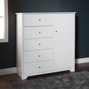 Door Chest with 5 Drawers