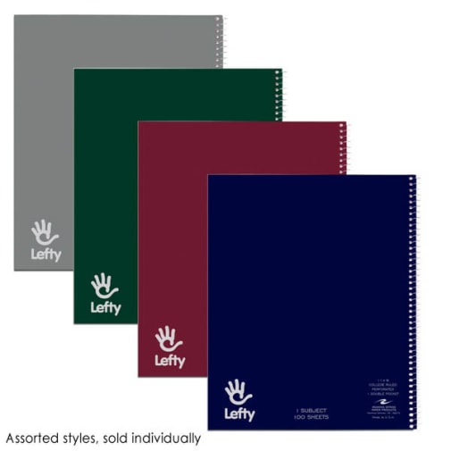 Left-Handed 1 Subject College Ruled 11"x9" Notebook 100 sheets