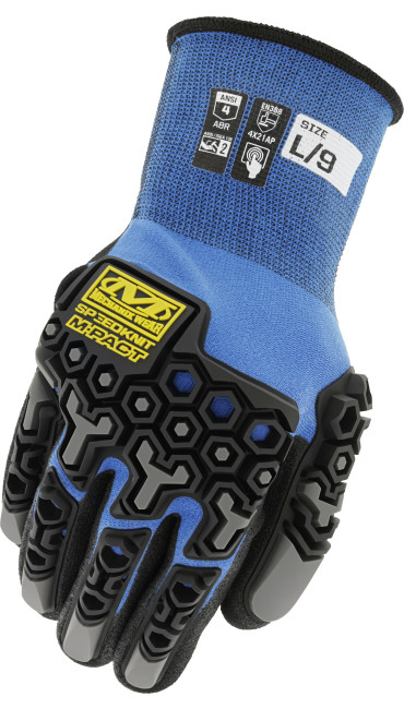 Mechanix Wear Men's SpeedKnit Impact Work Gloves — Black, Large/XL