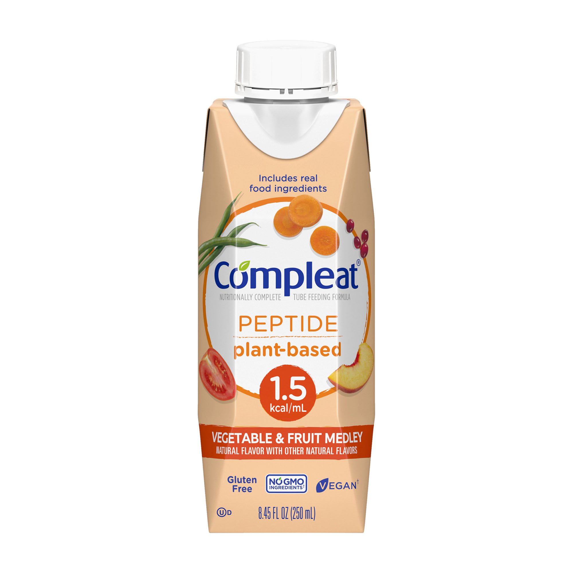 Compleat Peptide 1.5 Cal Plant-Based Tube Feeding Formula, 8.45-ounce carton MK 1161032