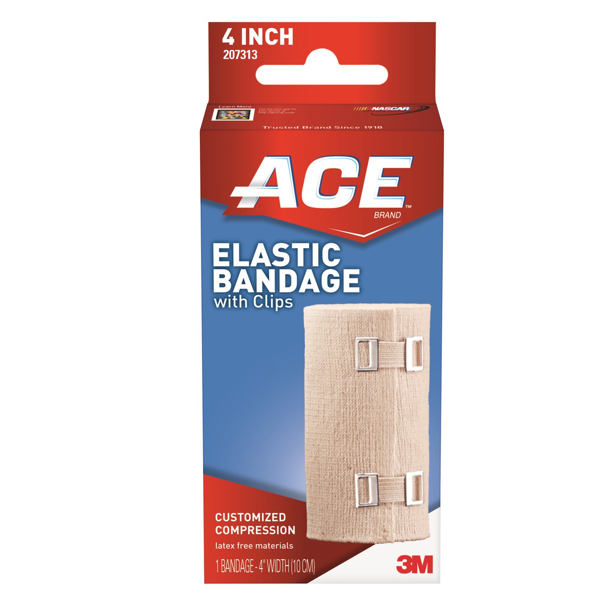 3M Ace Clip Detached Closure Elastic Bandage, 4 Inch Width MK 488156