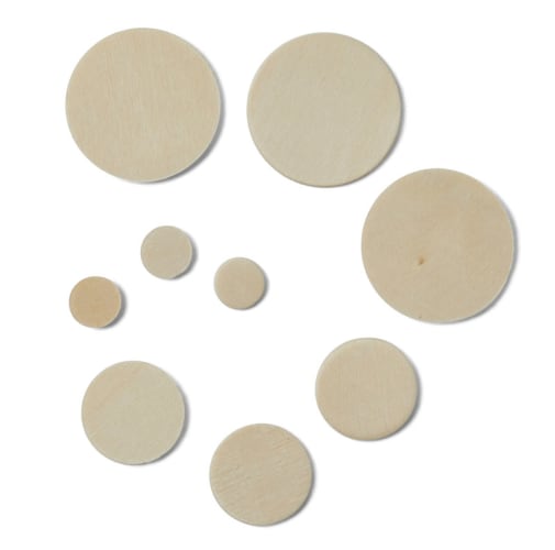 Wooden Shapes - Circles (130 piece)