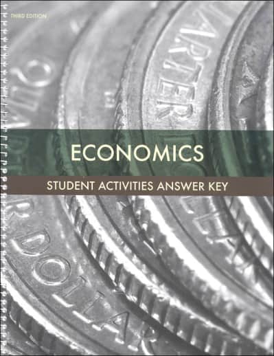 BJU Press Economics Student Activities Manual Key 3rd Edition