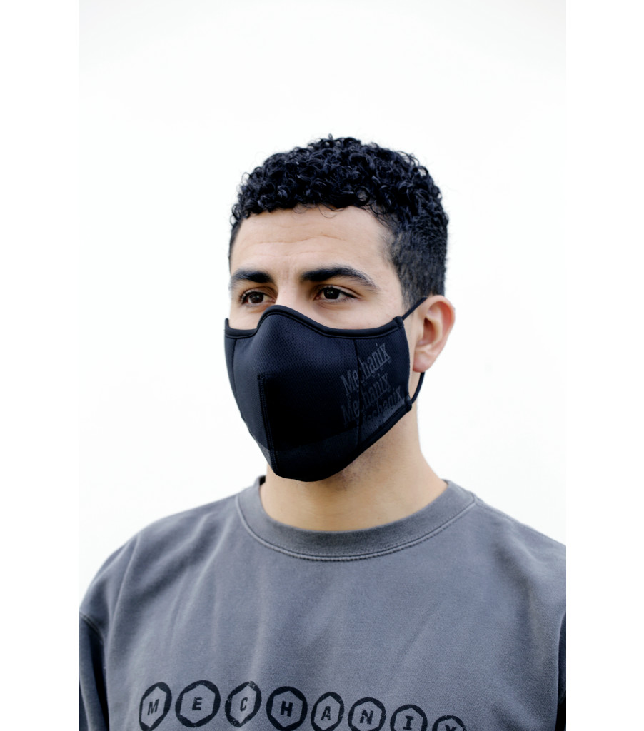 Black Reusable Face Mask, Black, large image number 1