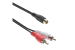 RCA Female to (2) RCA Male Y-Cable, 6in