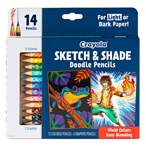 Crayola Sketch & Shade Doodle Pencils 14 count