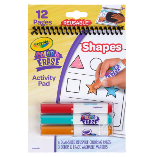 My First Crayola Color & Erase Reusable Activity Pad, Shapes