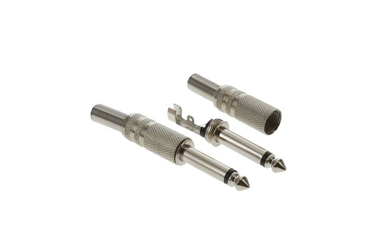 1/4 inch Mono Male Metal Housing with Spring Strain Release