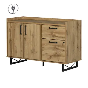 Credenza de 2 cajones con puertas