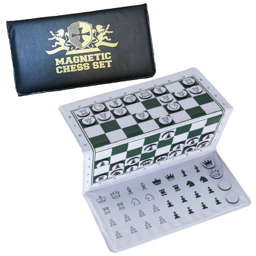 Magnetic Checkbook Chess Set - Travel