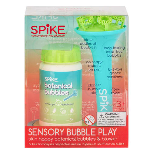 Spike Sensory Bubble Play Skin Happy Botanical Bubbles & Blower Set