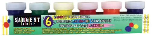 Rainbow Poster Paints - Set of 6 (Assorted Colors)
