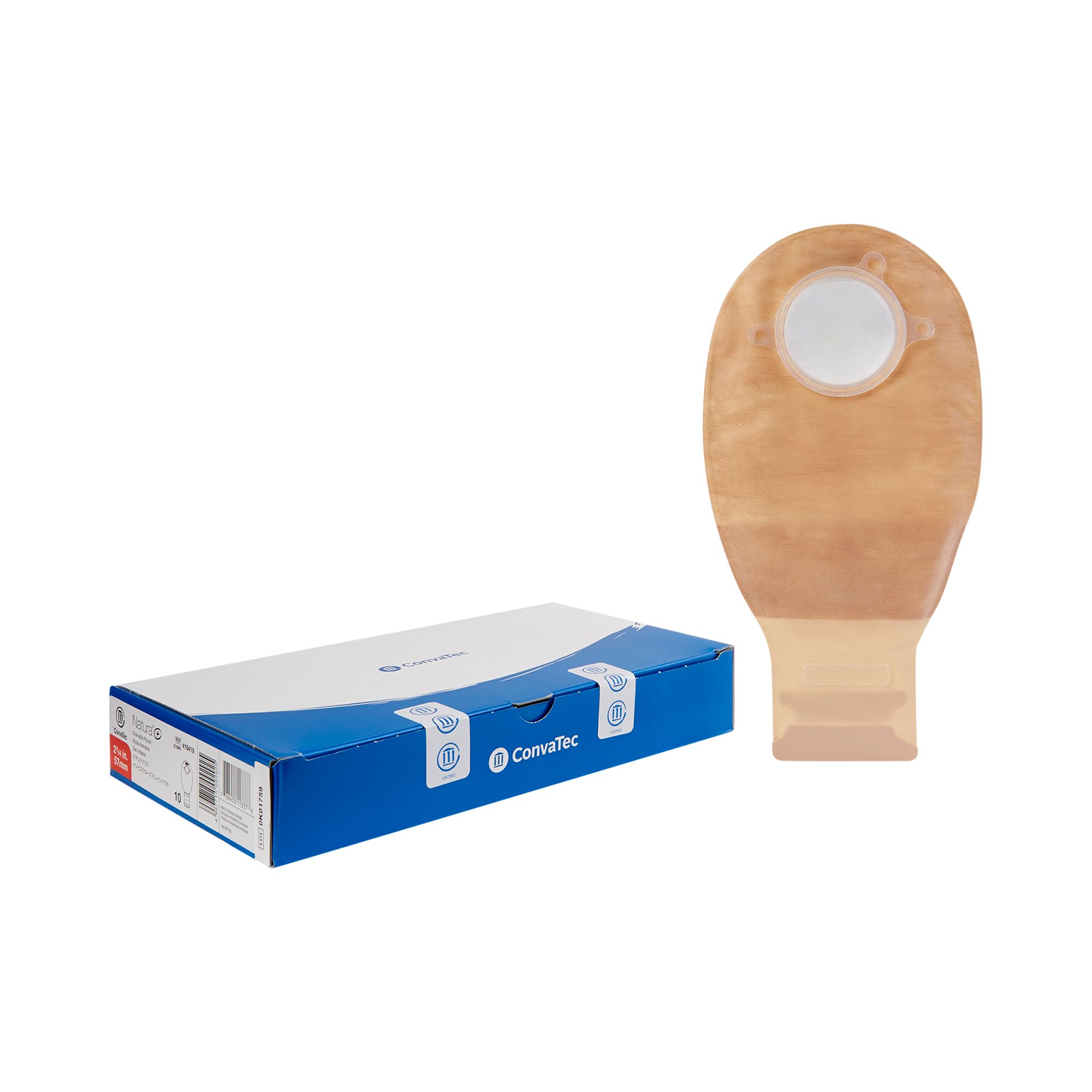 Natura Transparent Filtered Ostomy Pouch, 12-Inch Length, 57mm Flange MK 801308