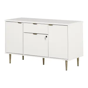 Credenza de 2 cajones con puertas