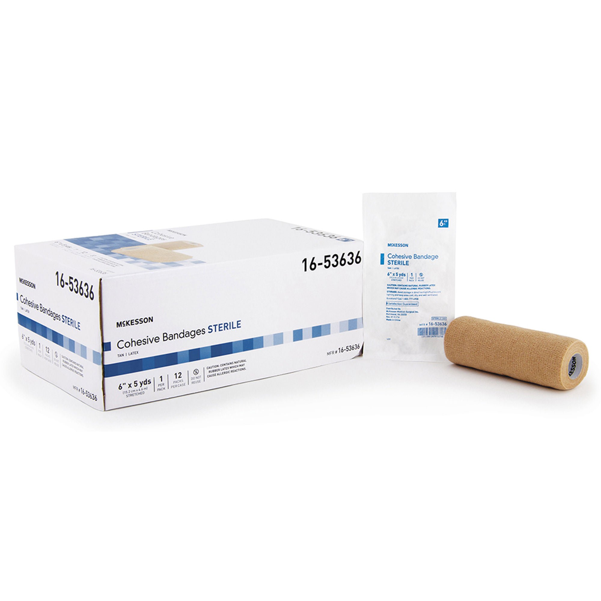 McKesson Self-adherent Closure Cohesive Bandage, 6 Inch x 5 Yard MK 520557