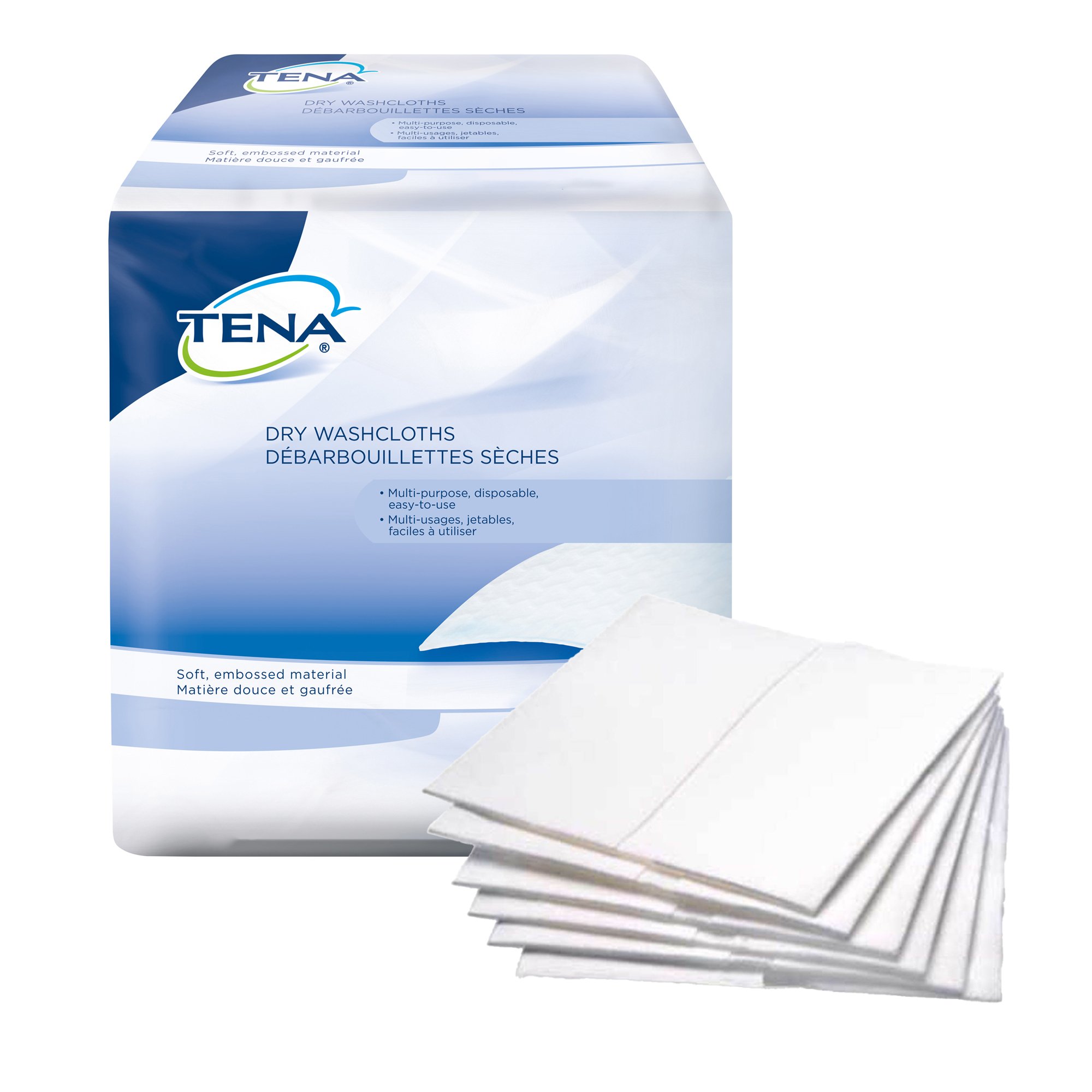 Tena Dry Disposable Washcloths, 13 x 13.25 in. MK 450344