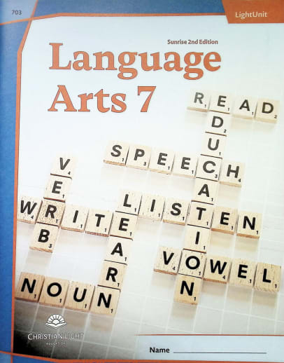 Language Arts LightUnit 703 Sunrise 2nd Edition