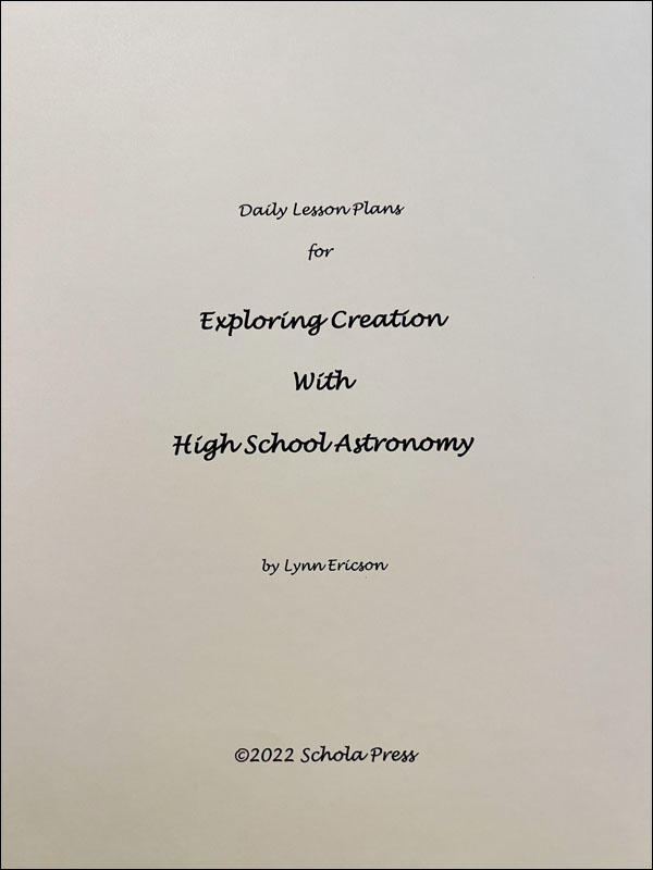 Daily Lesson Plans for High School Astronomy