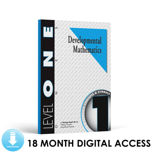 Developmental Math: Level 1 Student Workbook | Ones: Concepts and Symbols (18 Month Access)