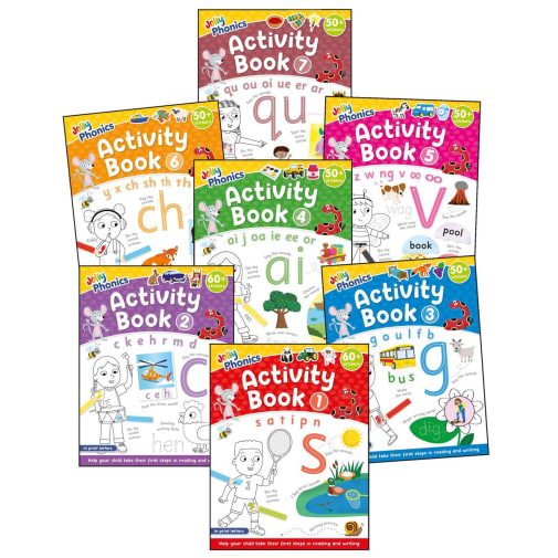 Jolly Phonics Activity Books, set 1-7