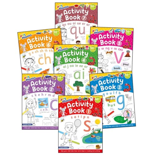 Jolly Phonics Activity Books, set 1-7
