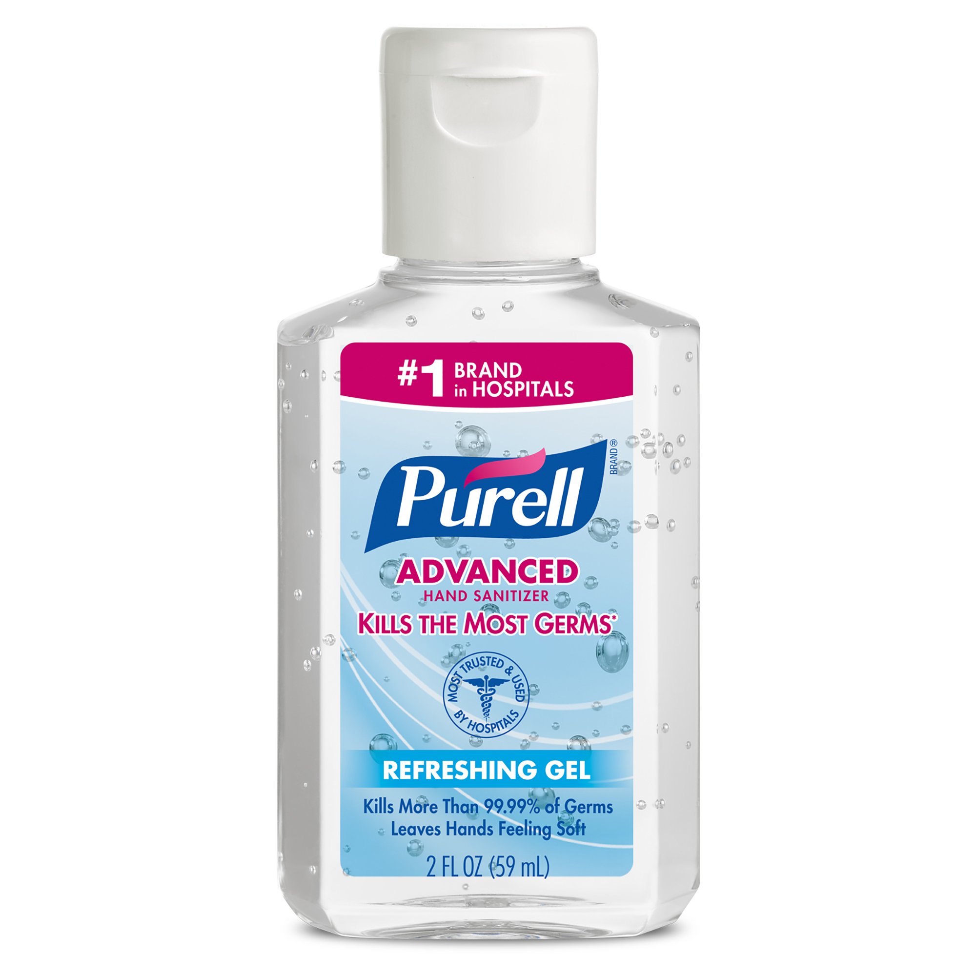 Purell Advanced Hand Sanitizer 70% Ethyl Alcohol Gel, Bottle, 2 ounces MK 451352