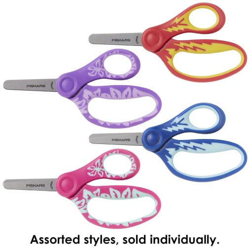 Fiskars Kids Scissors - Blunt Tip 5" - SoftGrip (Assorted Color)