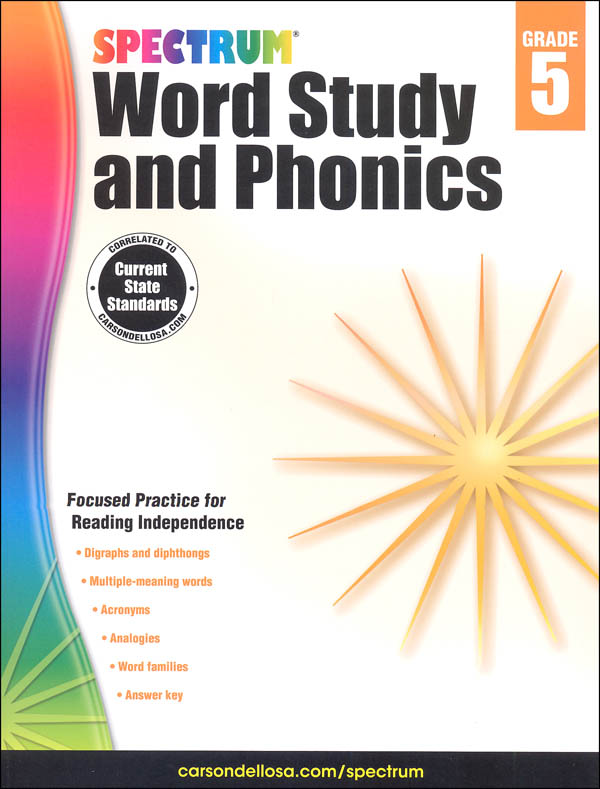Spectrum Word Study and Phonics 2015 Grade 5